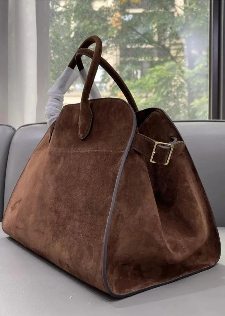 Suède Buckle Oversized Tote