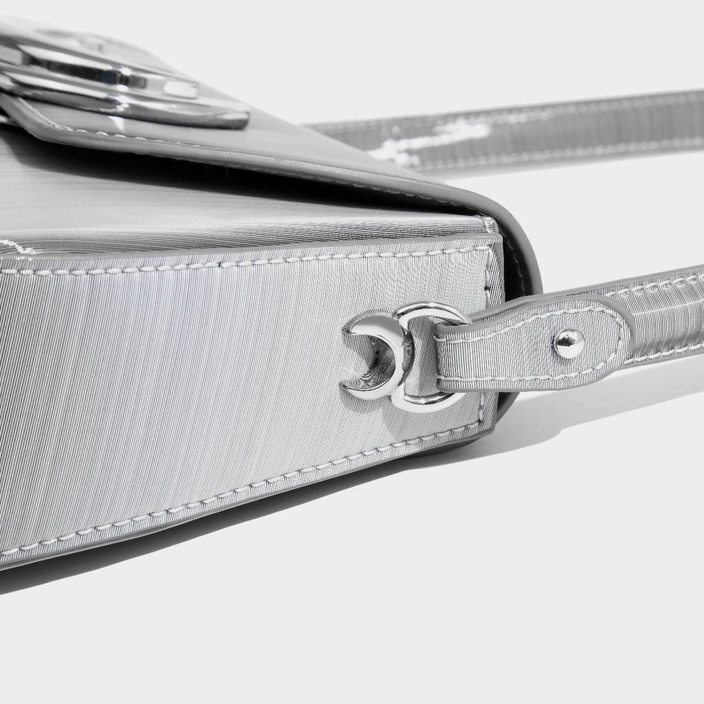 Moon Applique Gradient PU Crossbody Handbag