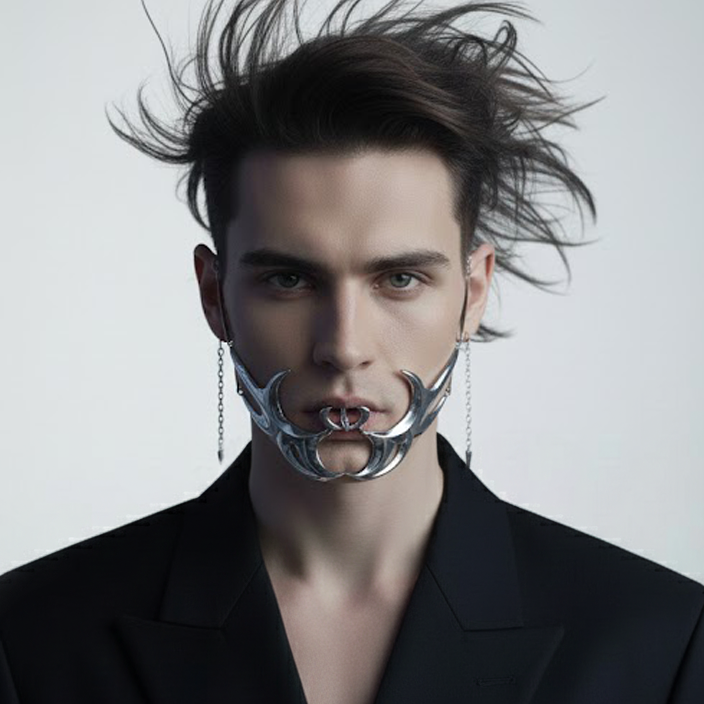 Futuristic Mask MEDINÉ Metal Facewear™